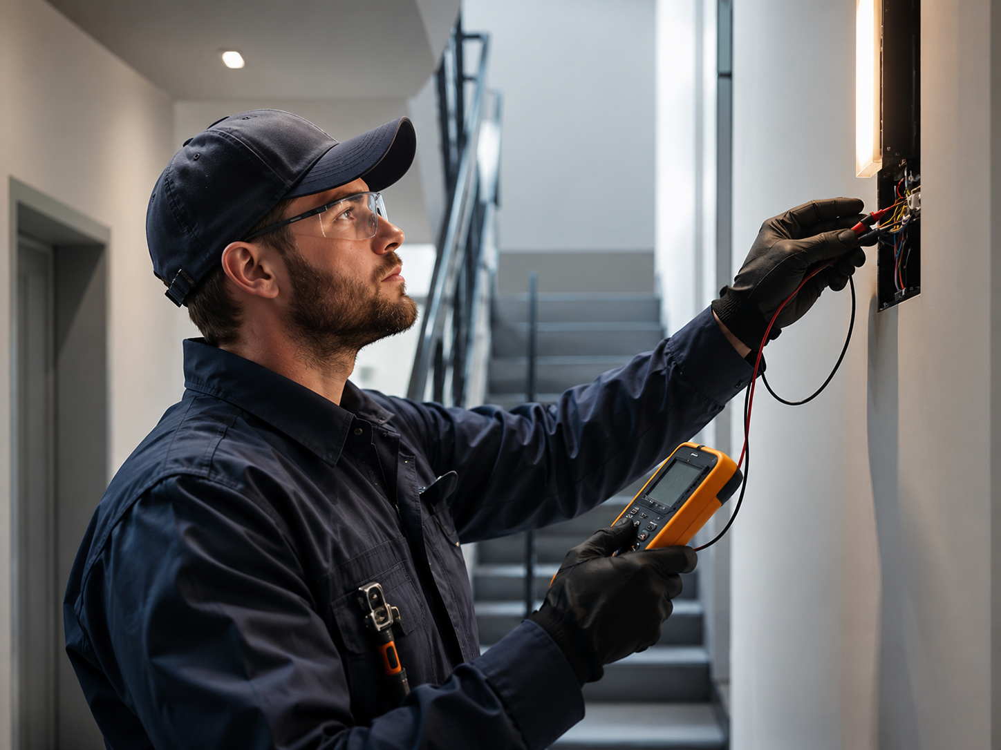 Techniker bei einer elektrischen Kleinreparatur